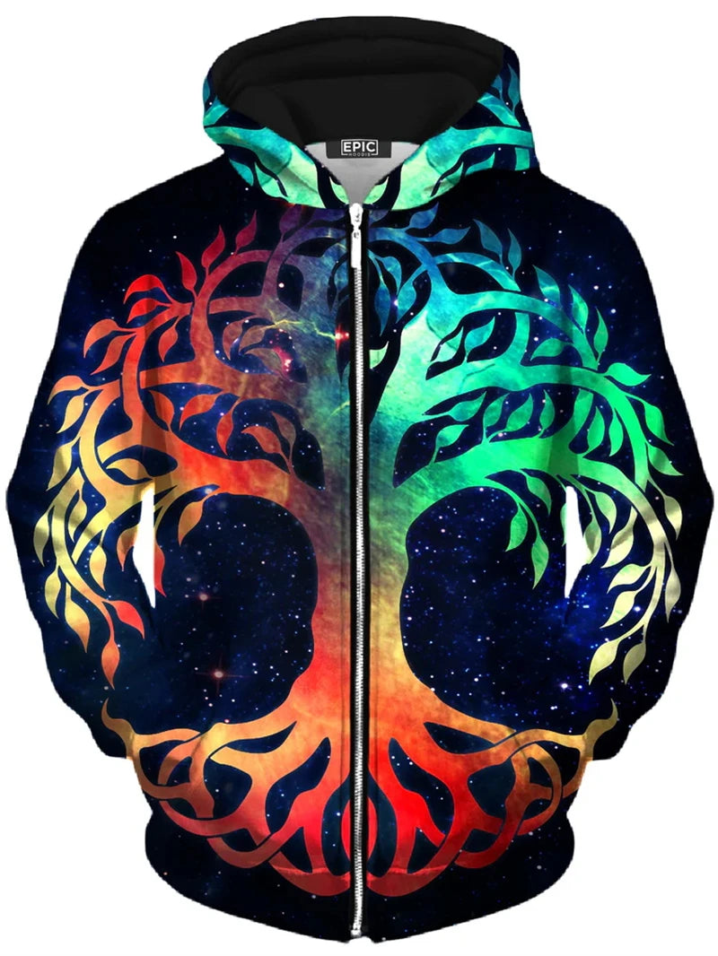 Autumn Men Zip Up Hoodies Men 3d Print Psychedelic Pattern Tops Sweatshirts For Men Women Harajuku Long Sleeve Zipper Coat New