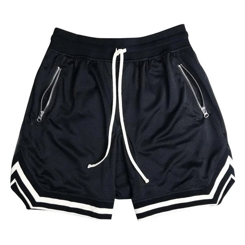 Men's Fitness Joggers Casual Breathable Short Sports Basketball Shorts Mesh Quick Dry Gym Shorts for Male Pants Summer