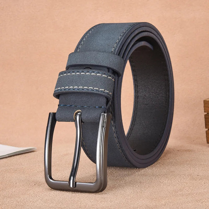 Men's Belt with Metal Pin Buckle, Designer Fashion Waist Strap Versatile for Everyday & Formal Outfits Great Gift Choice for Him
