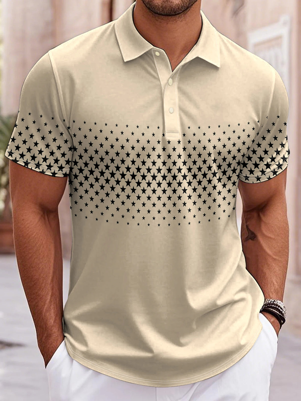 Men's Golf Polo Short Sleeve Polo Shirt Outdoor Business Casual Daily Streetwear Summer Print Micro-elastic Polyester Clothing