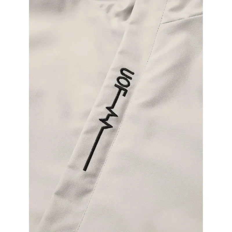 Men'S Hooded Jacket BKK Large Letter Print Hooded Jacket Suitable For Hiking And Mountain Climbing、Fishing And Camping