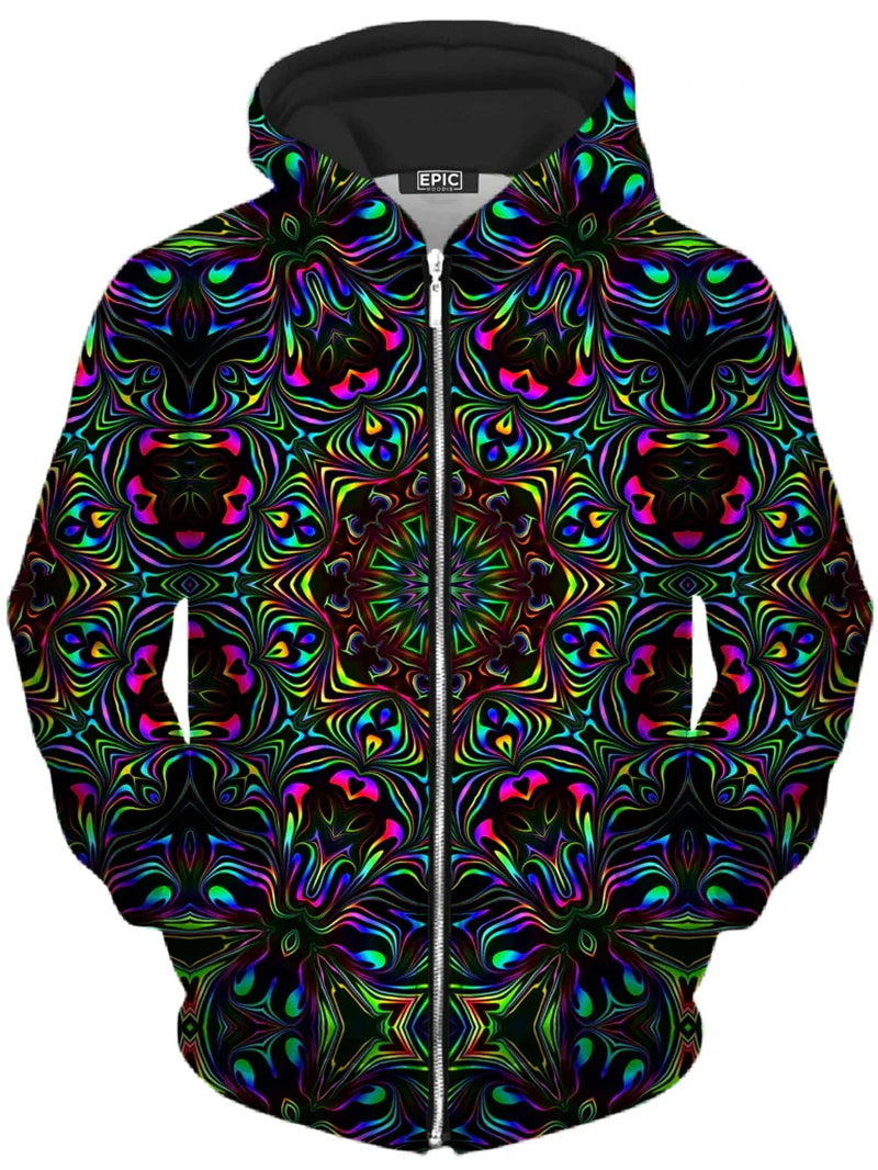 Autumn Men Zip Up Hoodies Men 3d Print Psychedelic Pattern Tops Sweatshirts For Men Women Harajuku Long Sleeve Zipper Coat New