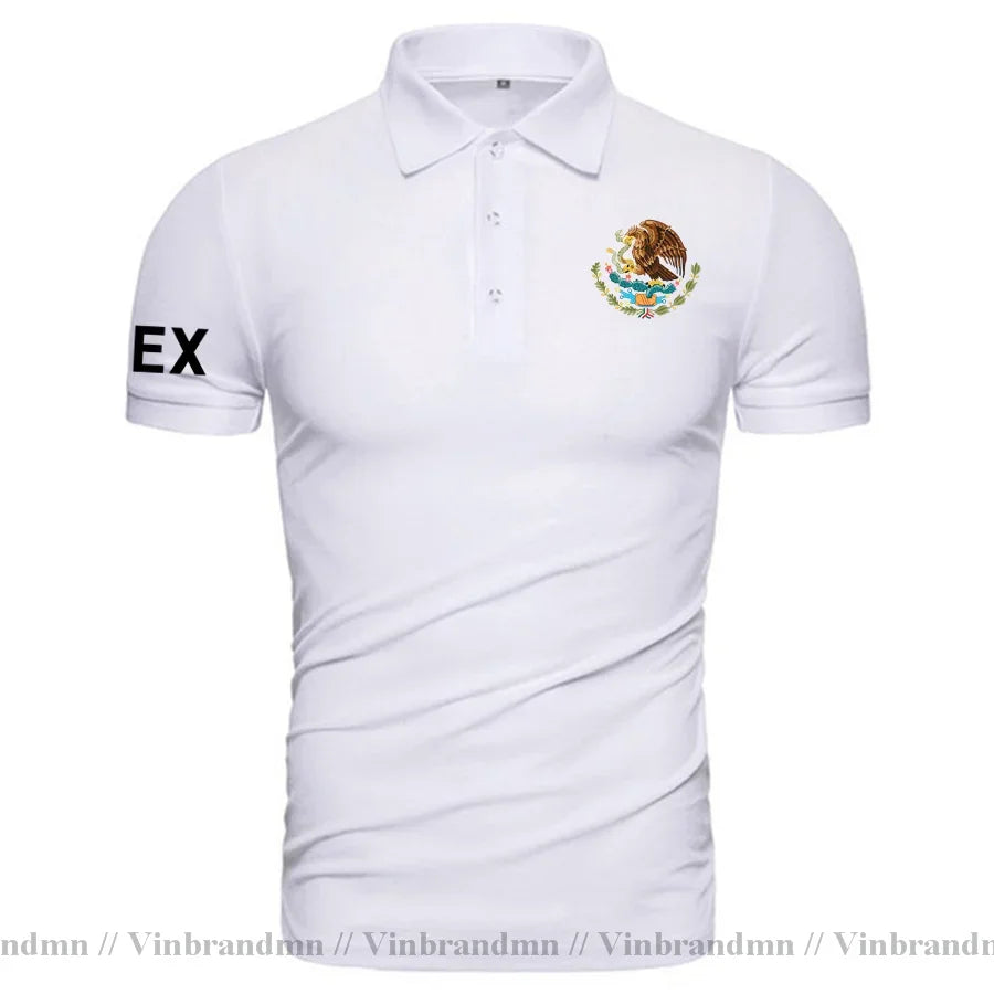 United Mexican States Mexico MX MEX Polo Shirts Men Short Sleeve White Brands Printed For Country Pure Cotton Nation Team Newest