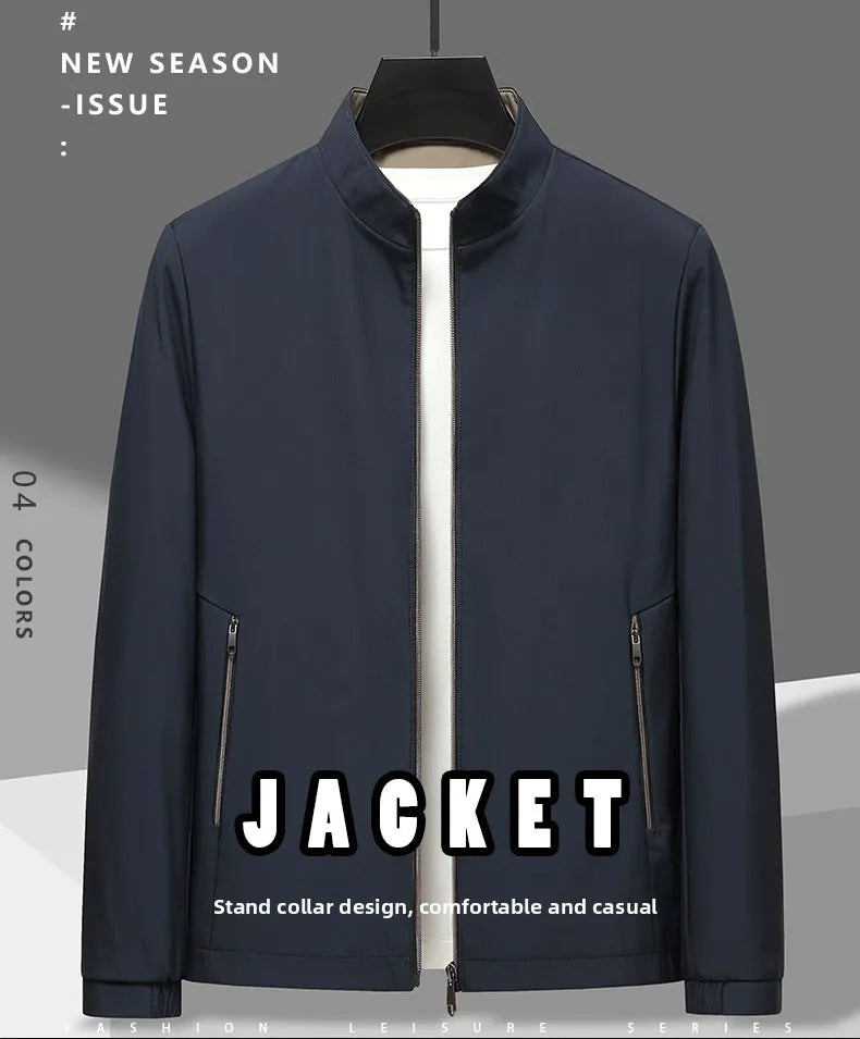 Top Quality New Men's Stand Collar Jacket Lightweight Windbreaker Outdoor Jacket Coats Soft Shell Autumn Casual Outerwear 2026