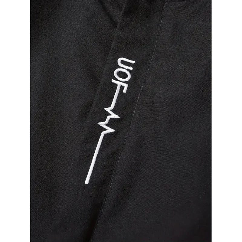 Men'S Hooded Jacket BKK Large Letter Print Hooded Jacket Suitable For Hiking And Mountain Climbing、Fishing And Camping