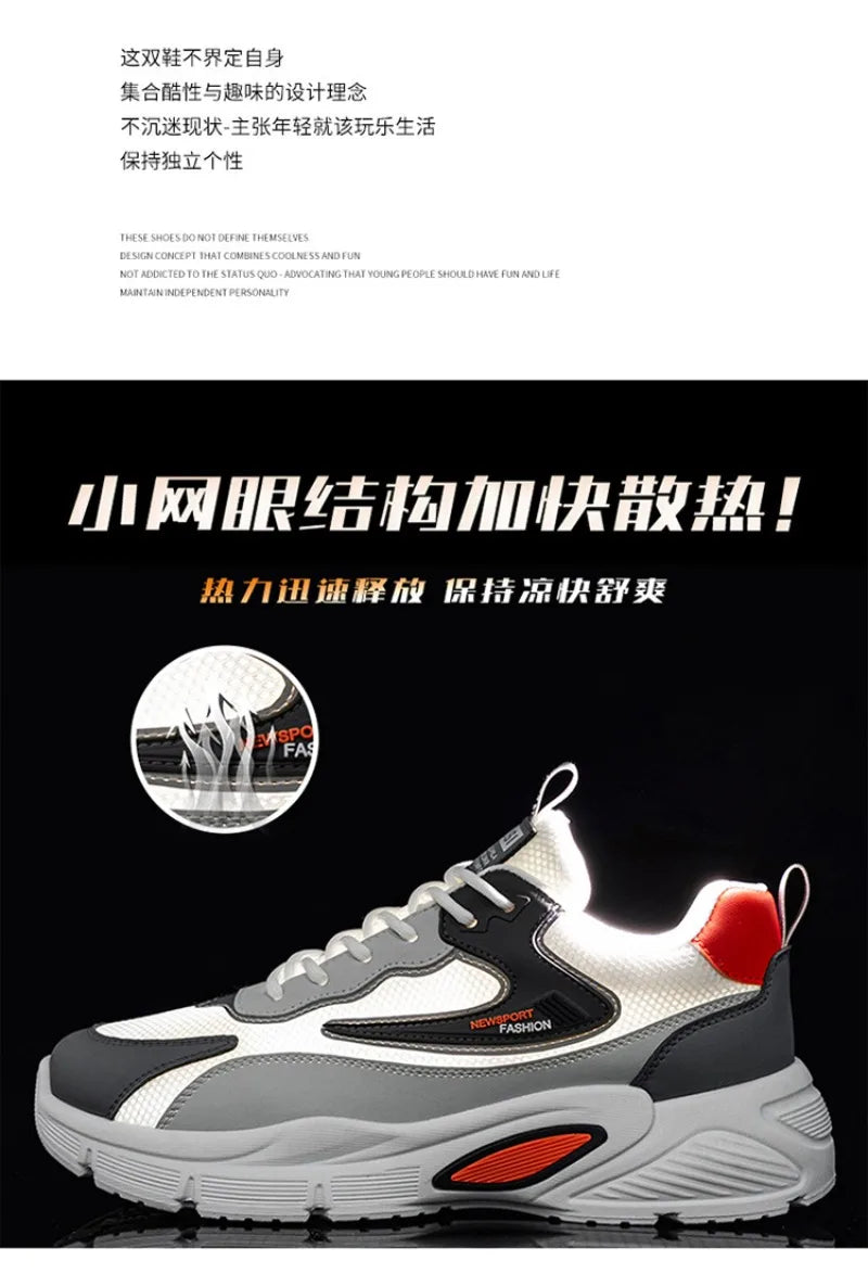 Men's Sneakers 2026New Breathable Mesh Casual Shoes Comfort Sports Running Shoes Tennis Training Shoes for Man Zapatos De Hombre