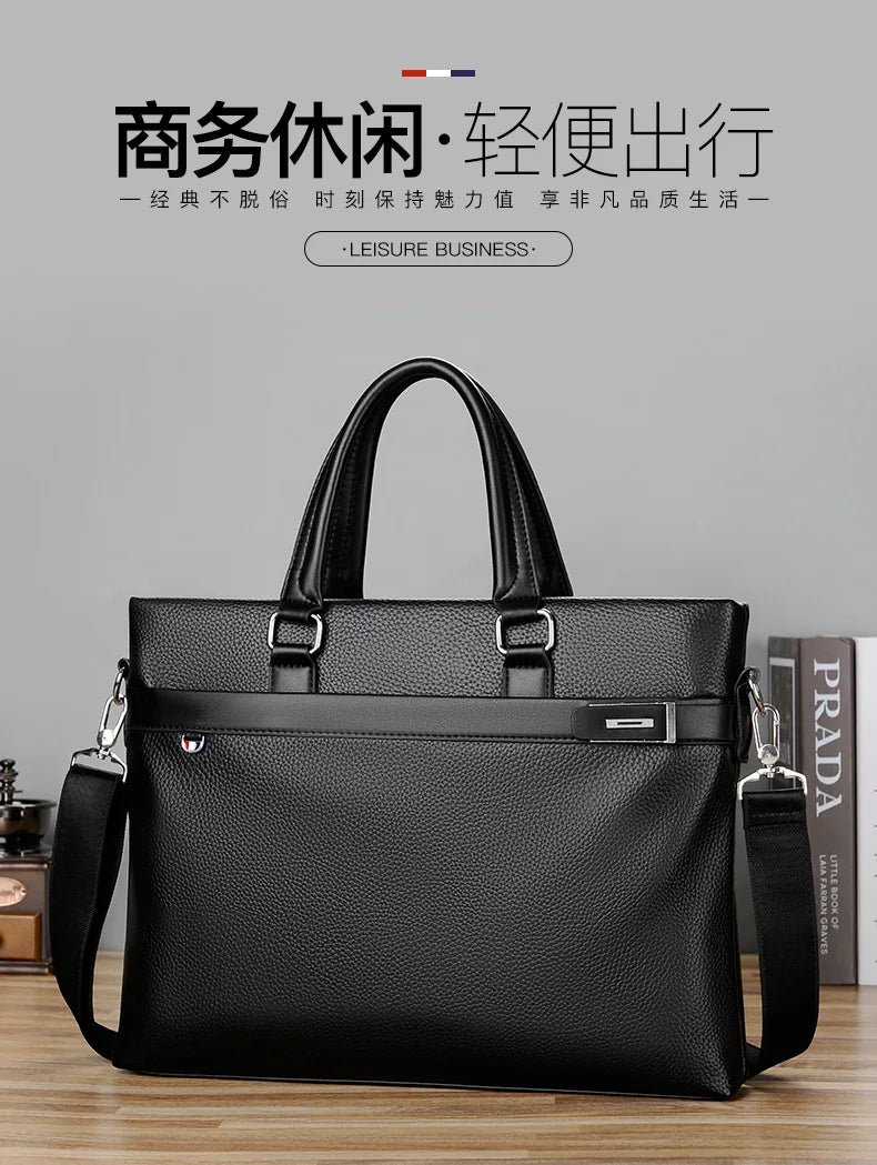 Men's Handbag, Business Casual Horizontal Design, Men's Bag, Official Document, One Shoulder Diagonal Cross Bag, Computer Bag