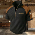 2026 Summer Men's Plaid Polo Shirt Short Sleeve Turn-Down Collar Zipper Tshirts for Men Casual Streetwear New Male Tops