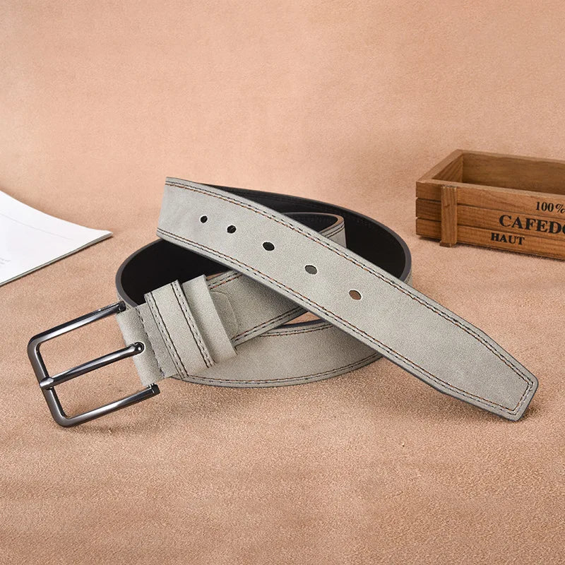 Men's Belt with Metal Pin Buckle, Designer Fashion Waist Strap Versatile for Everyday & Formal Outfits Great Gift Choice for Him