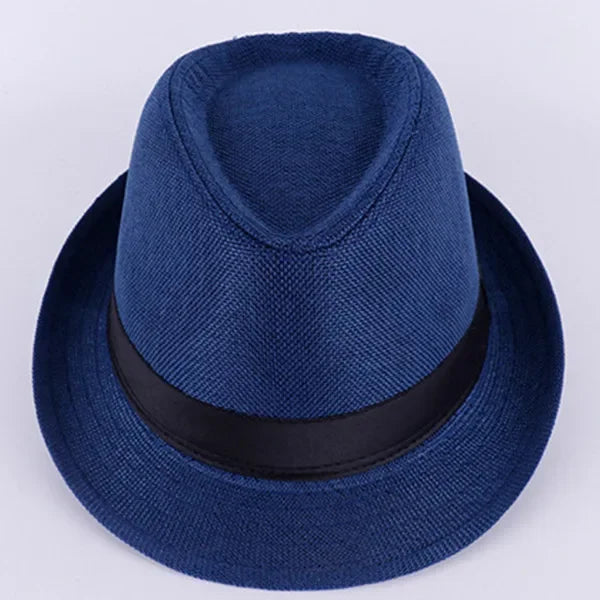 Men's Handsome Cowboy Hats Formal Hat Jazz Cotton Linen Pure Hat Imitation Linen Sun Visor Hat Fashion Accessories