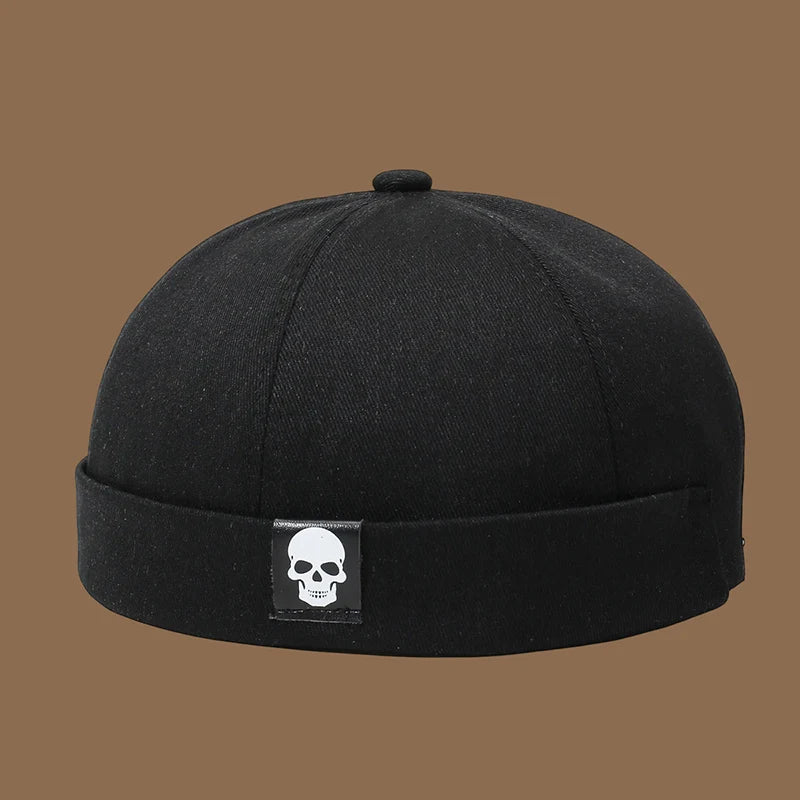 Men's and women's artistic street dance minimalist trendy hat new brimless melon skin hat Spring and Autumn landlord hat Hip