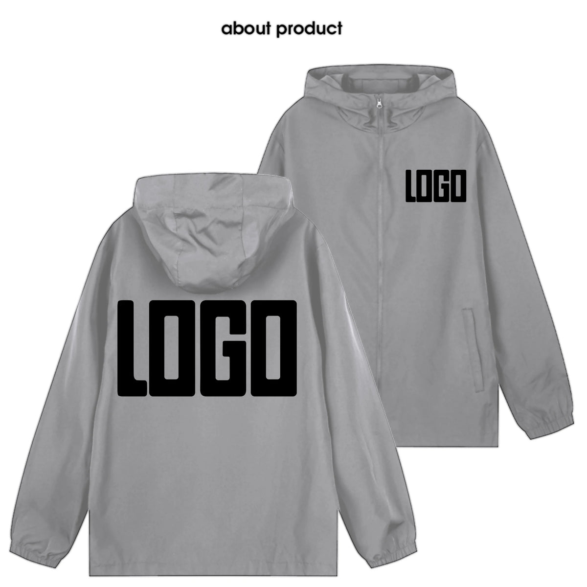 Men's custom brand logo autumn jacket, warm and waterproof windbreaker, plus size casual 7Xl, green, black and red outdoor jacke