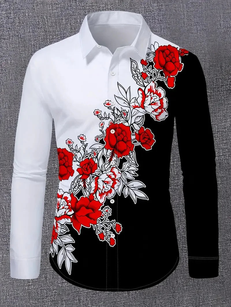 Men's Long Sleeve Shirt Cowboy Western Cowboy Vintage Hawaiian Shirt Comfortable Soft Men's Beach Shirt
