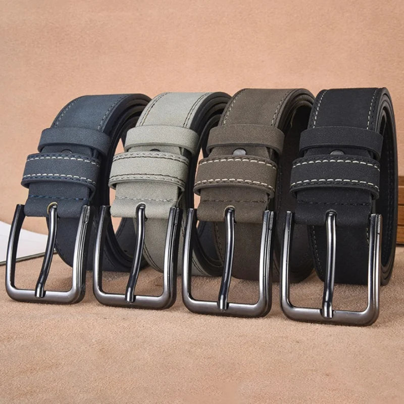 Men's Belt with Metal Pin Buckle, Designer Fashion Waist Strap Versatile for Everyday & Formal Outfits Great Gift Choice for Him