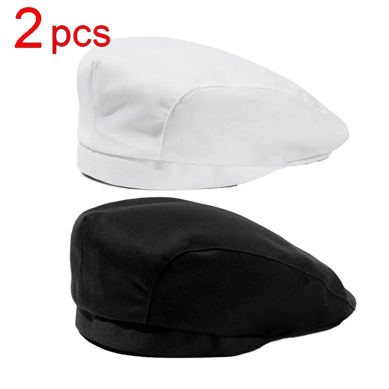 Catering Cook Hat 5/2/1pcs Chef Kitchen Work Cap for Food Service Hotel Restaurant Canteen Baking Household Cooking Chef's Beret