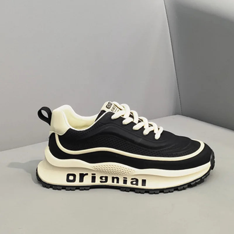 New Sneakers Men Wear Resistant Anti Slip Breathable Running Shoes Thick Soled Height Boosting Casual Shoes Zapatos Para Hombres