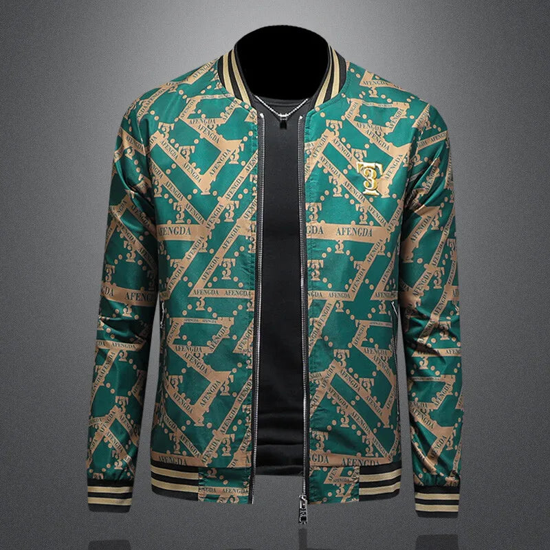 Autumn Winter Baseball Jacket Men Luxury Printed Casual Business Bomber JacketS Social Streetwear Windproof Outdoor Coats M-4XL