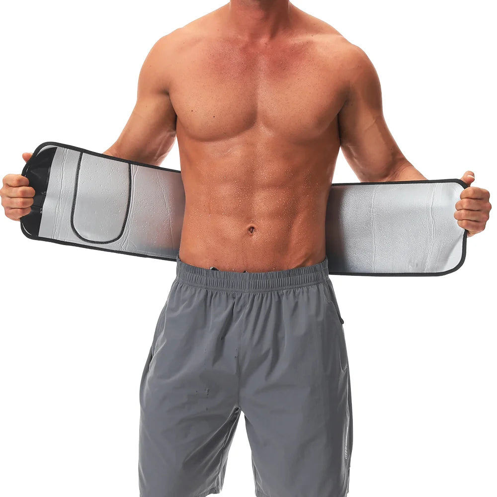 Men Sauna Suits Hot Thermal Sweat Belt Fat Burning Bodybuilding Waist Trainer Workout Slimming Girdles Gym Weight Loss Corset