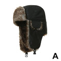 Men Women Trapper Hats Russian Ushanka Warm Winter Fur Earflap Hat Outdoor Sports Skiing Hunting Fishing Plush Cap