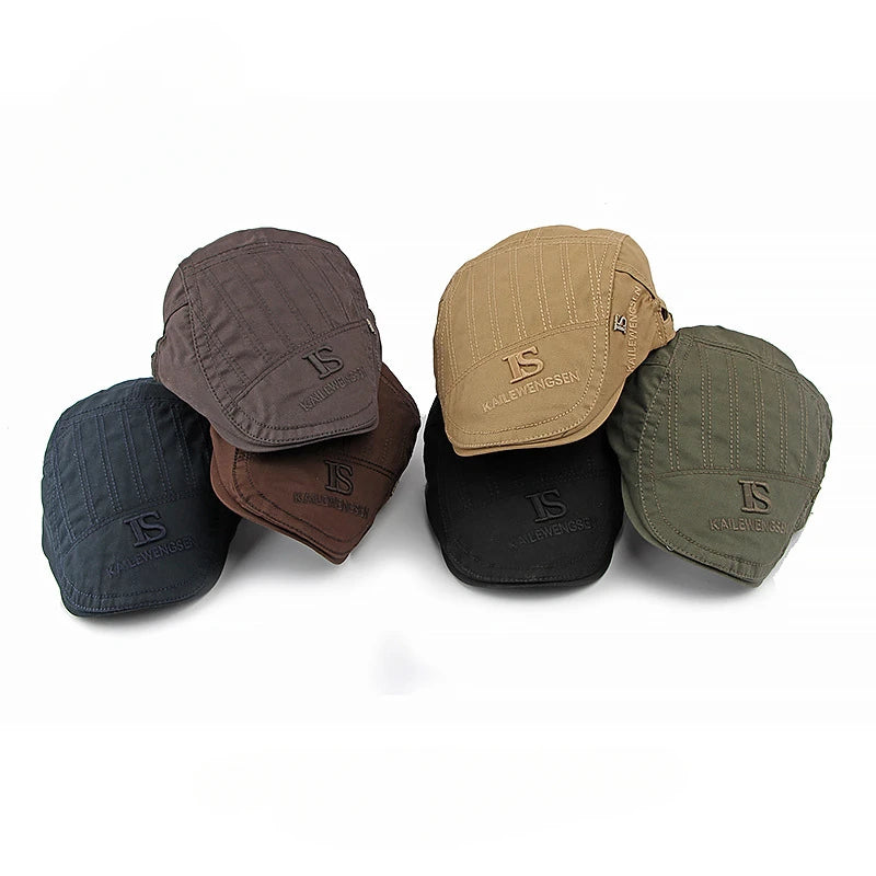 2026 Hat Men's Spring Summer  Embroidery Cotton Cap British Vintage Fashion Forward Hat Women's Casual Beret Youth Hat