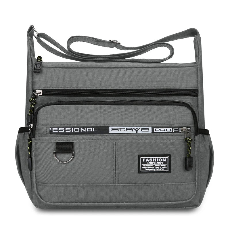 Men Crossbody Bag Single Shoulder Bags Big Capacity Commuter Storage Bag Fashion Multi-Pockets Business Travel Crossbody Bags