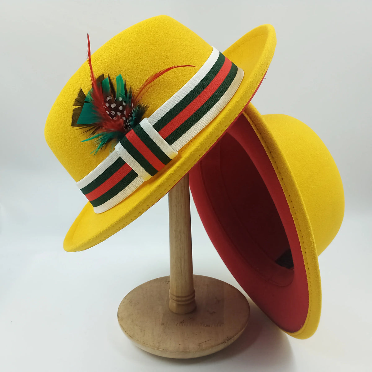 men hats feather men fedoras lady woolen felt church hat unisex  bowknot  jazz hat for men and women
