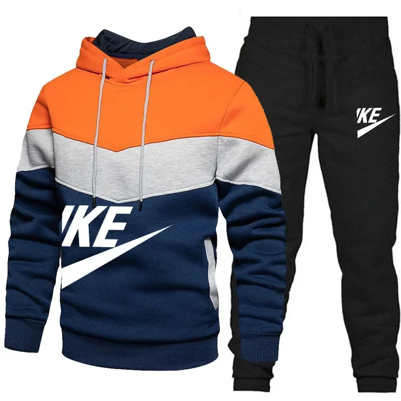 2025 New Men Autumn Winter Sets Zipper Hoodie Pants Pieces Casual Tracksuit Male Sportswear Brand Clothing Sweatsuit