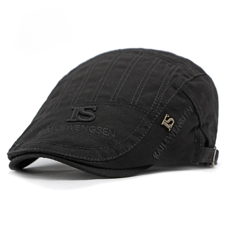2026 Hat Men's Spring Summer  Embroidery Cotton Cap British Vintage Fashion Forward Hat Women's Casual Beret Youth Hat