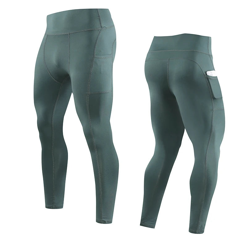 Gym Mens Fitness Running Sport Pants Athletics Tight Leggings Joggings Skinny Yoga Compression Trousers Sweatpants Dry Fit