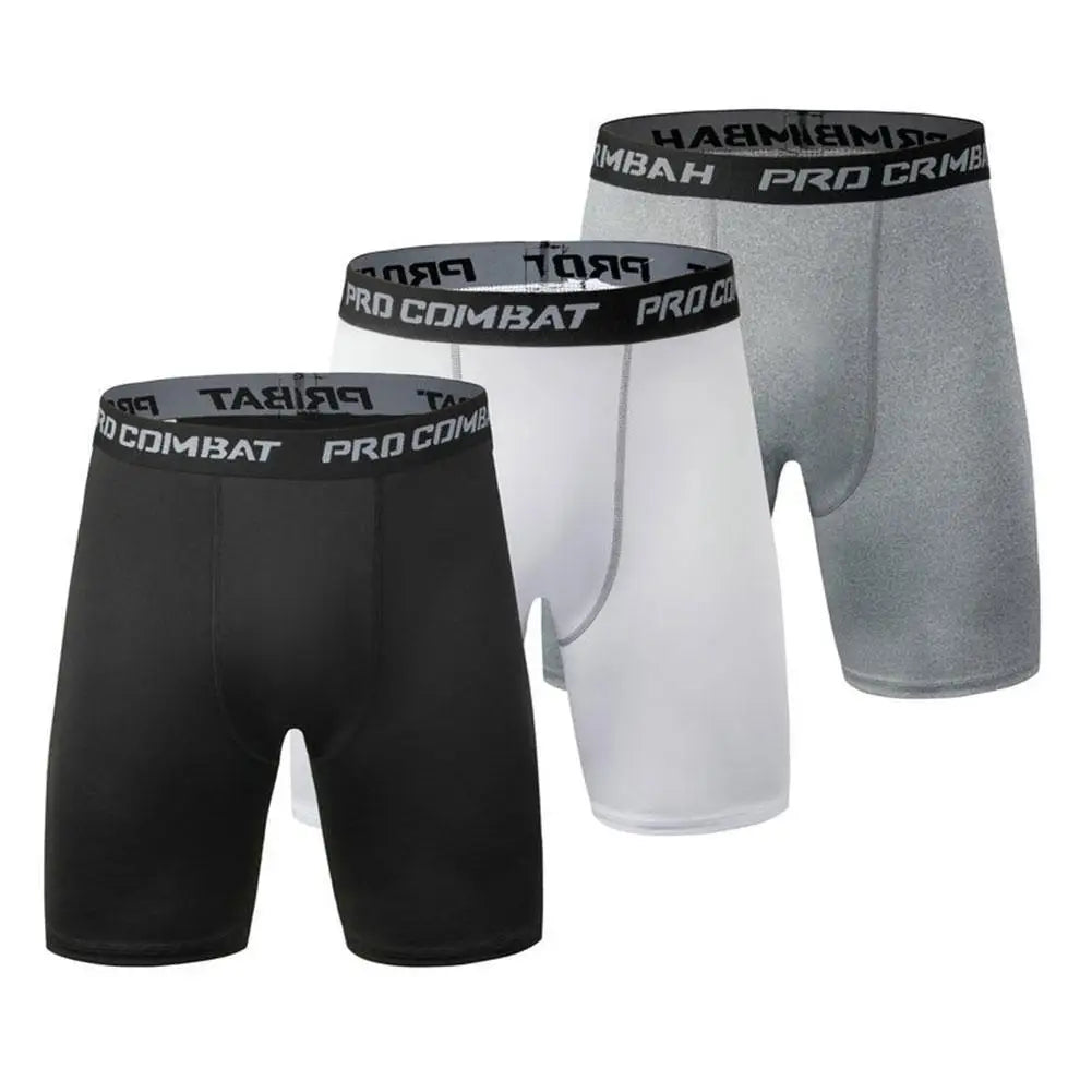 Men Bodybuilding Shorts Fitness Workout Inseam Gym Knickers Male Muscle Alive Elastic Compression Tights Skinny Leggins Hombre