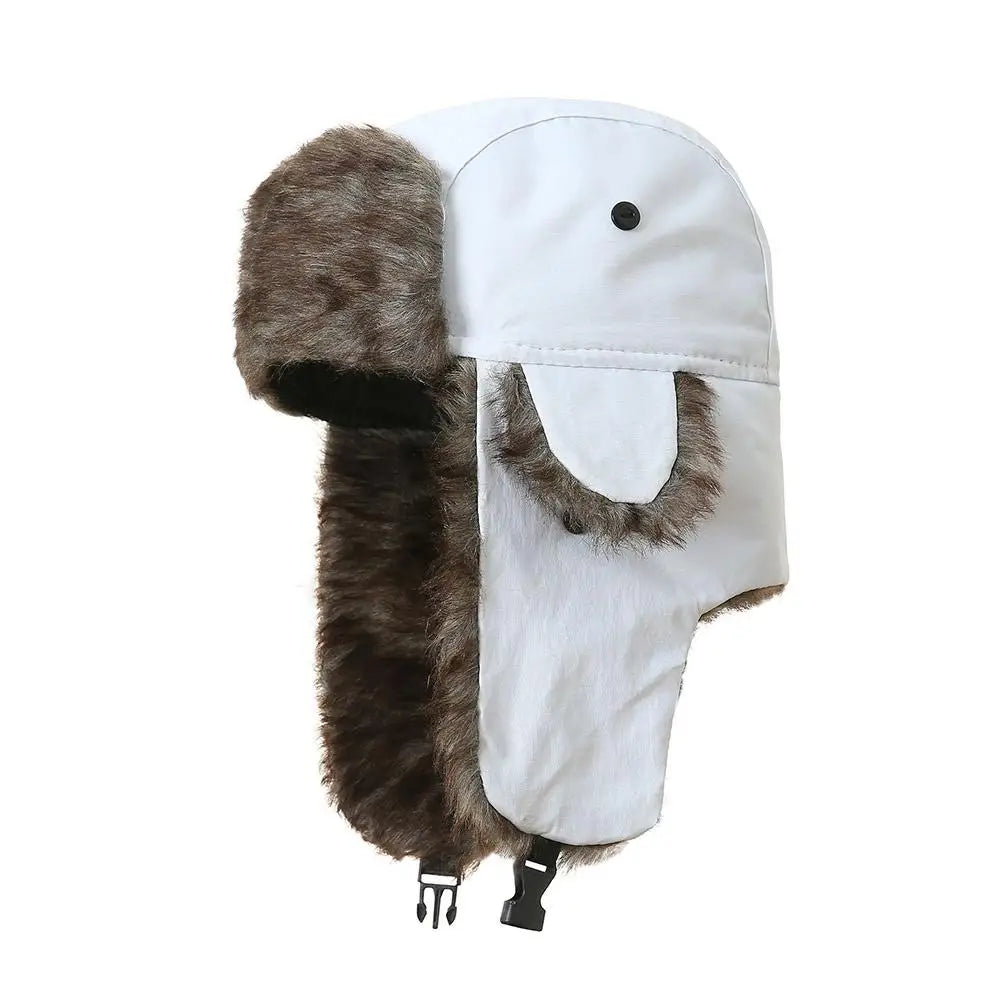 Men Women Trapper Hats Russian Ushanka Warm Winter Fur Earflap Hat Outdoor Sports Skiing Hunting Fishing Plush Cap