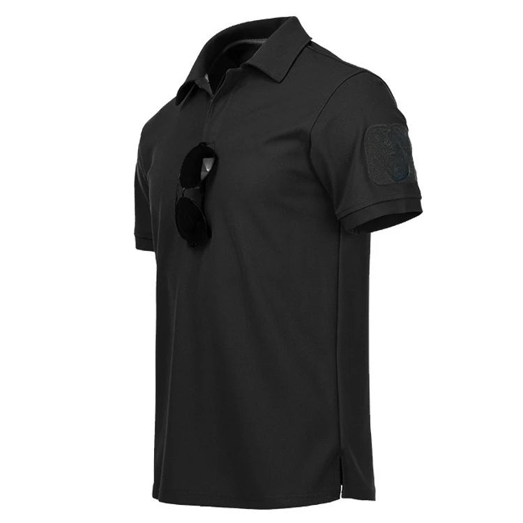 Men Polo Shirt Quick Dry Pullover Embroidered Shirts Summer Oversized Breathable Clothes Elastic Plain Hiking Climb T-shirts