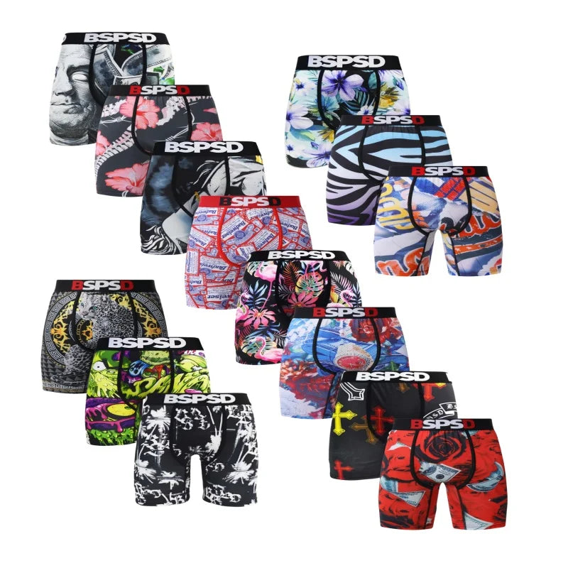 Sexy Men Underwear Boxers 1Pcs Breathable Man Swimming Underpants Boxershorts Plus Size Mens Panties Trunks Men's Boxer Briefs