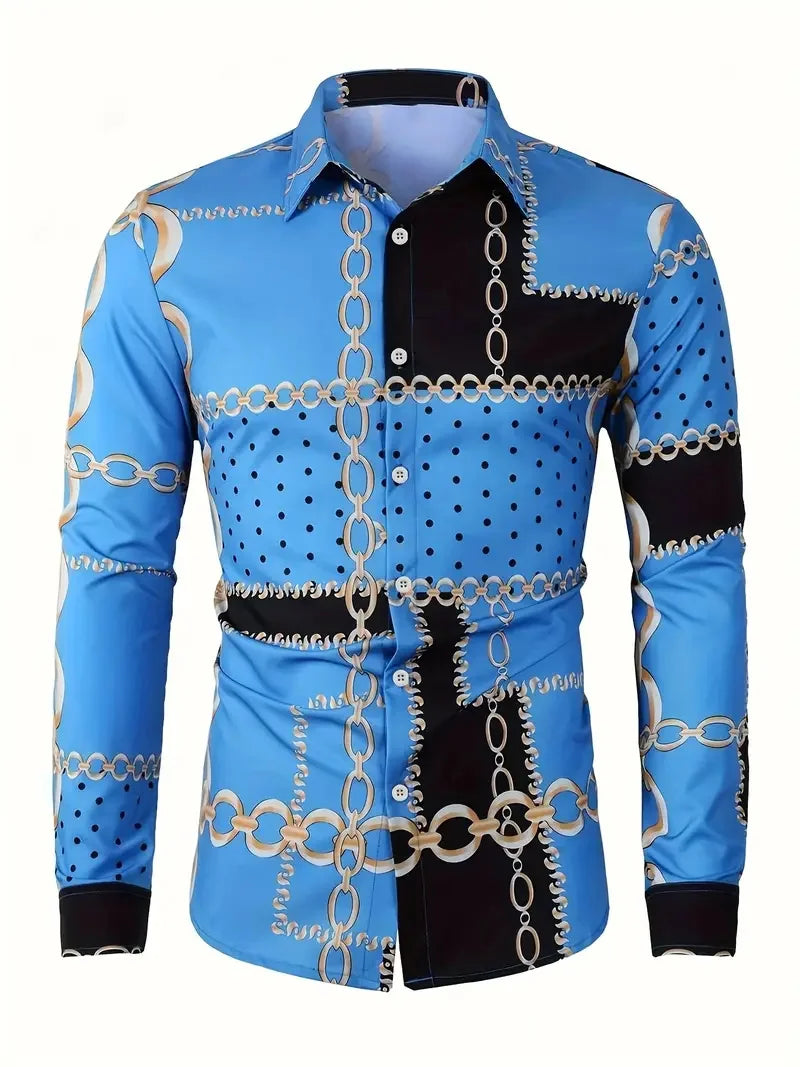 Men's Long Sleeve Shirt Cowboy Western Cowboy Vintage Hawaiian Shirt Comfortable Soft Men's Beach Shirt