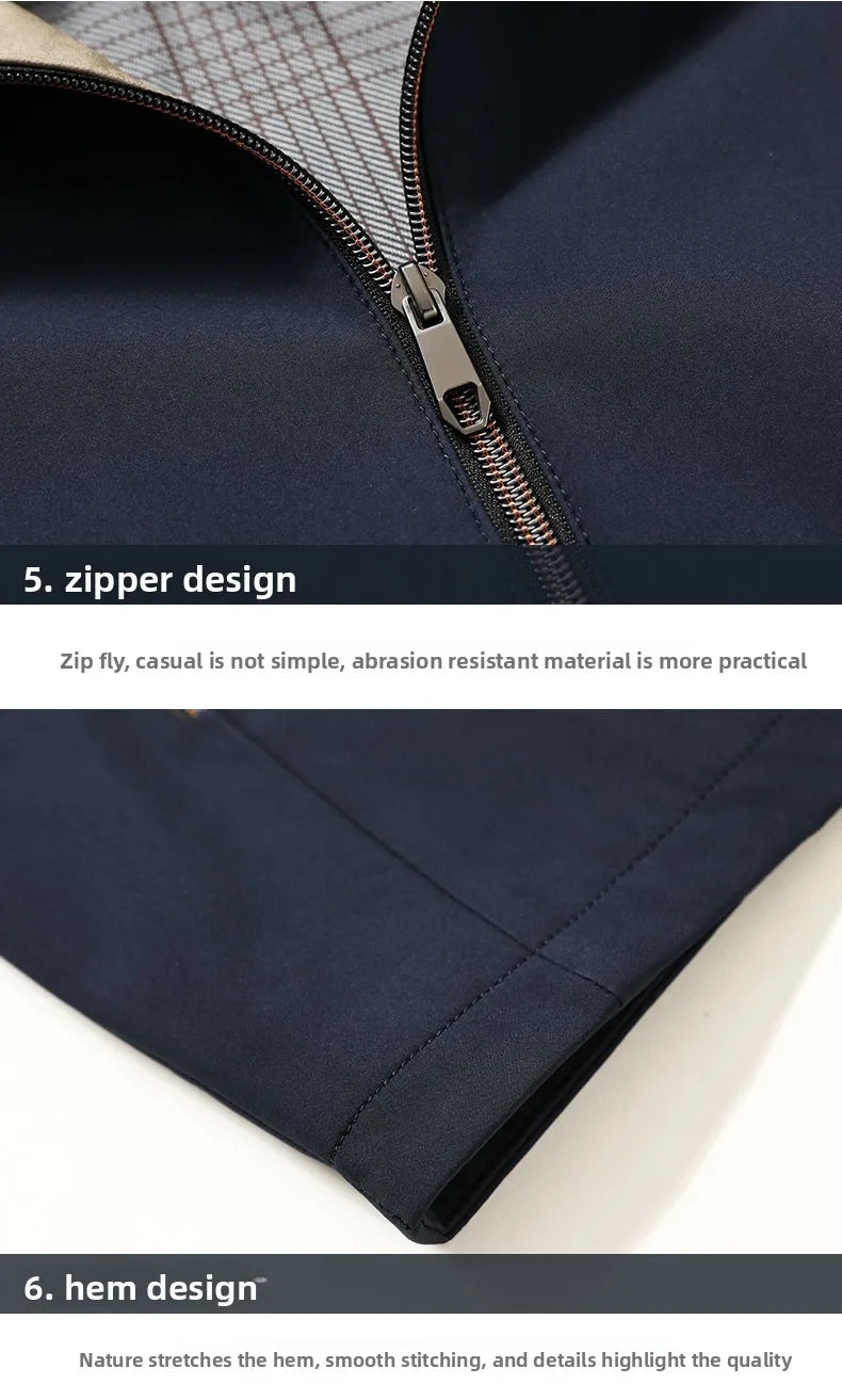 Top Quality New Men's Stand Collar Jacket Lightweight Windbreaker Outdoor Jacket Coats Soft Shell Autumn Casual Outerwear 2026