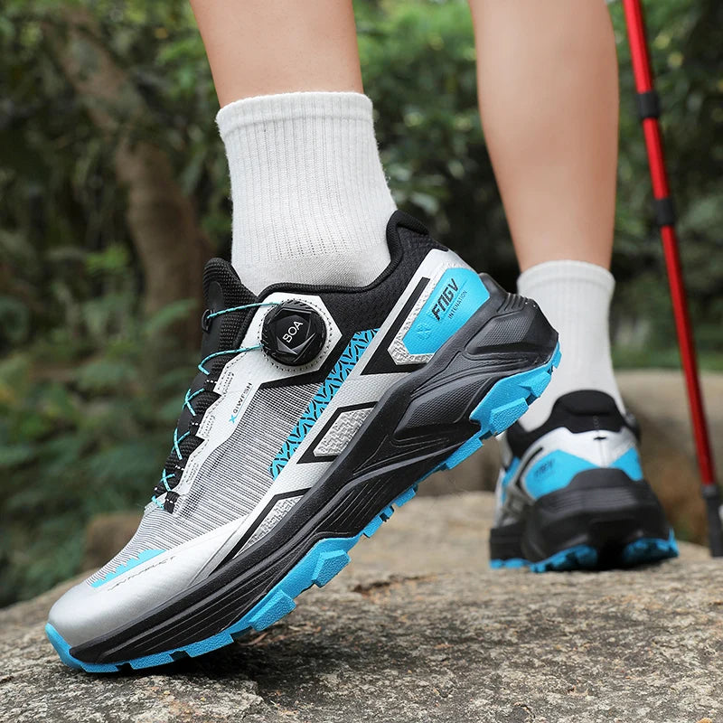 Shoes for Men 2025 New Men Sneakers Leather Waterproof Mountaineering Camping Hiking Shoes Thick Sole Comfortable Running Shoes
