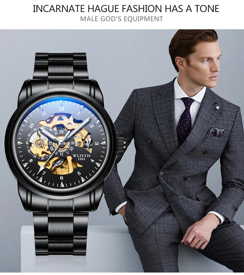Man Watch Original Watch Machinery Men 's Watches Luxury Hollowing Watches For Men Waterproof Automatic Watch Mens Gifts