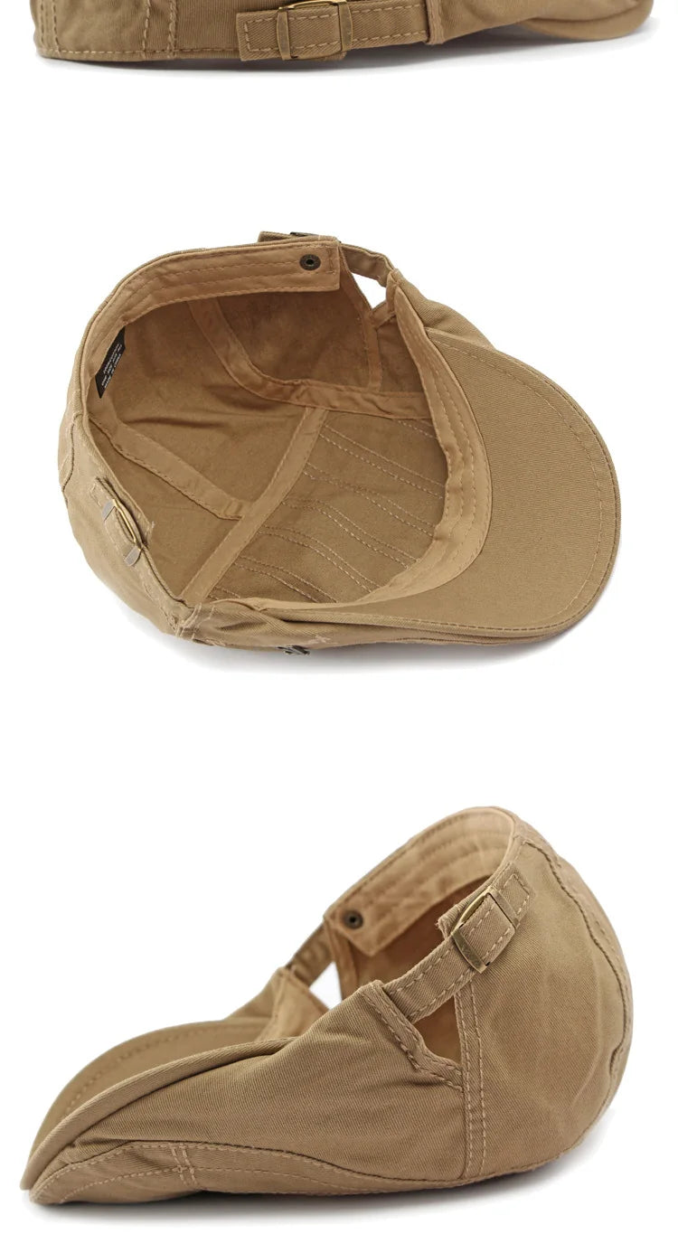 2026 Hat Men's Spring Summer  Embroidery Cotton Cap British Vintage Fashion Forward Hat Women's Casual Beret Youth Hat