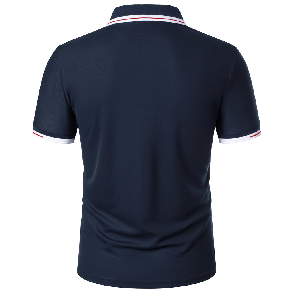 Men's new Polo shirt T-shirt summer men's short-sleeved intercolored lapel