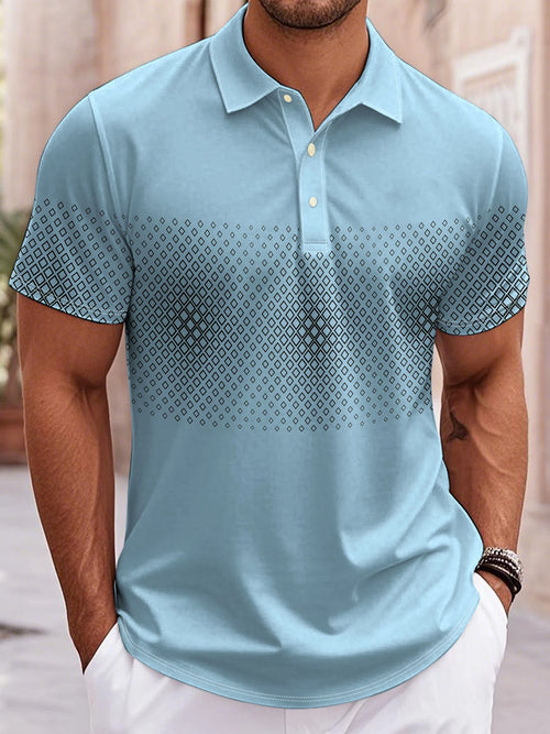 Men's Golf Polo Short Sleeve Polo Shirt Outdoor Business Casual Daily Streetwear Summer Print Micro-elastic Polyester Clothing