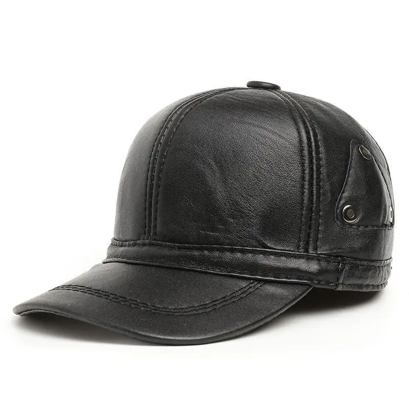 Hat Men's Spring and Autumn Peaked Cap Men's Hat Sheepskin Autumn and Winter Middle-aged Young Leisure Tide Beret Old Man Hat
