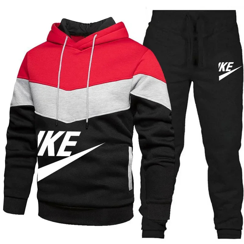 2025 New Men Autumn Winter Sets Zipper Hoodie Pants Pieces Casual Tracksuit Male Sportswear Brand Clothing Sweatsuit