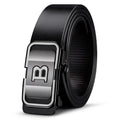 Men's Belt with Automatic Buckle Without Teeth for Wearing, Middle-Aged and Young Casual Business Pants Belt