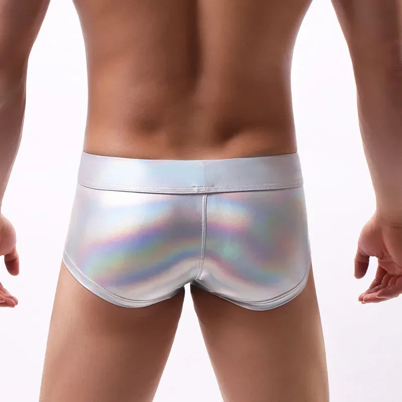 Boxers Male Sexy Underpants Panties Sexy Mens Cuecas Shorts Man Leather High Quality Underwear Panties Boxers
