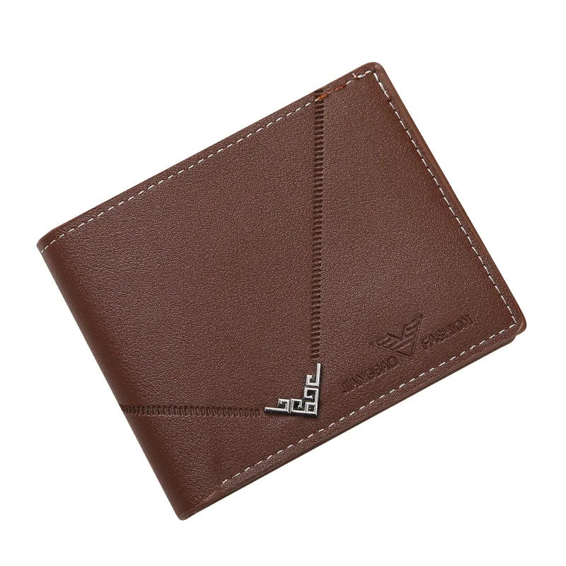 New Men Wallet Short Wallet Slim Minimalist Multi Card Holder Simple Fashion Embossed Texture