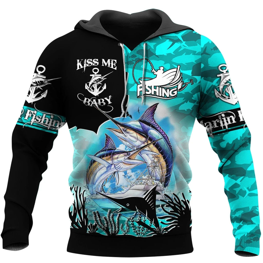 Funny Tuna Fishing 3D All Over Printed Mens hoodies Harajuku Streetwear Hoodie Unisex Casual Pullover Autumn Jacket Tracksuits