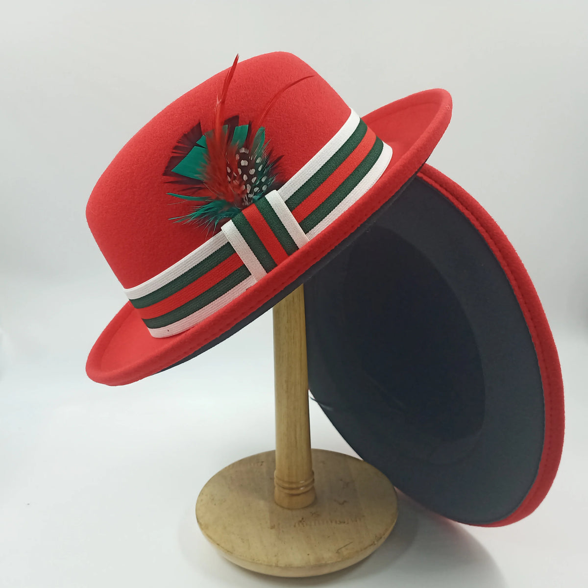 men hats feather men fedoras lady woolen felt church hat unisex  bowknot  jazz hat for men and women