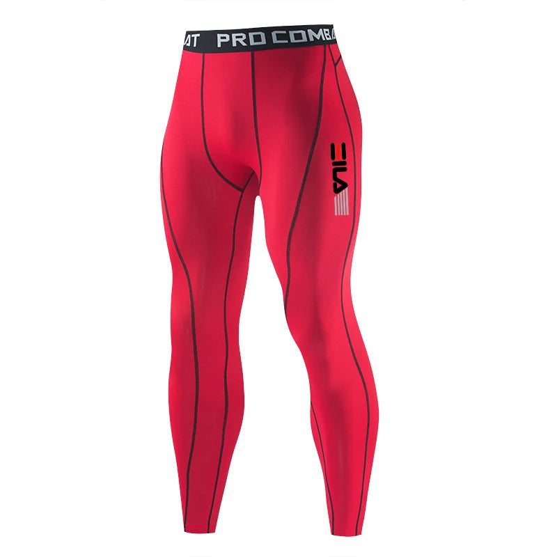 Men Gym Sportswear Muscle Bodybuilding Compression Pants Running Sports Long Pants Jogging Fitness Male Elastic Tights Trousers