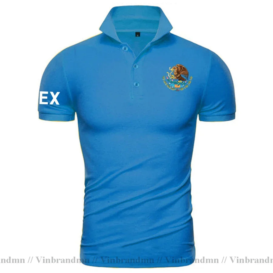 United Mexican States Mexico MX MEX Polo Shirts Men Short Sleeve White Brands Printed For Country Pure Cotton Nation Team Newest