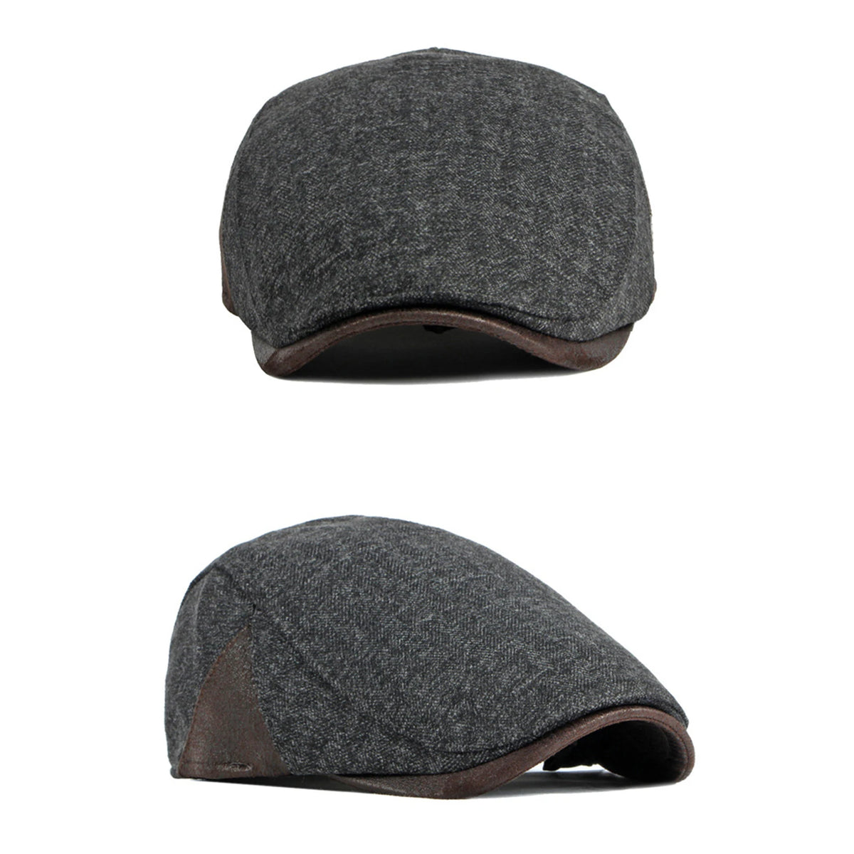 British Retro Beret Hat For Men Winter Thick Warm Woolen Newsboy Cap Fashion Outdoor Casual Cap
